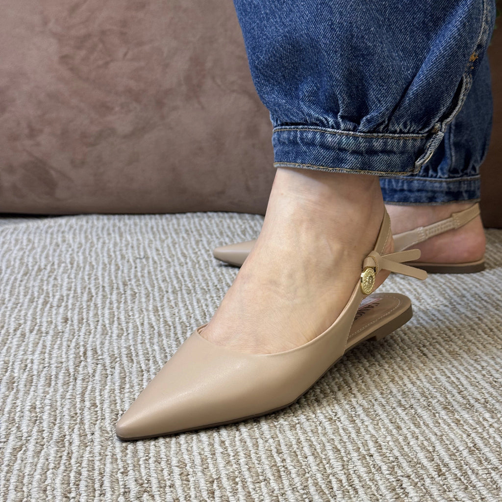 SLINGBACK RASTEIRA DETALHE LATERAL MOEDA - COGUMELO