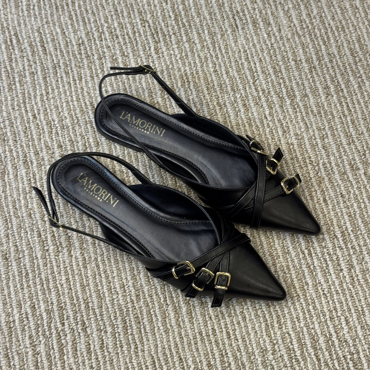 SLINGBACK 3 FIVELAS - PRETO