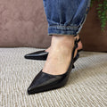 SLINGBACK BÁSICO SALTO TAÇA - PRETO