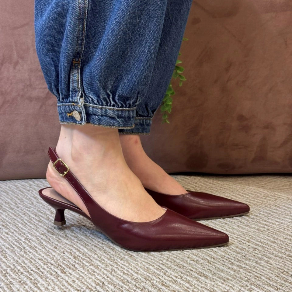 SLINGBACK BÁSICO SALTO TAÇA - HIBISCO
