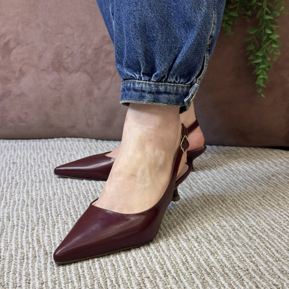 SLINGBACK BÁSICO SALTO TAÇA - HIBISCO