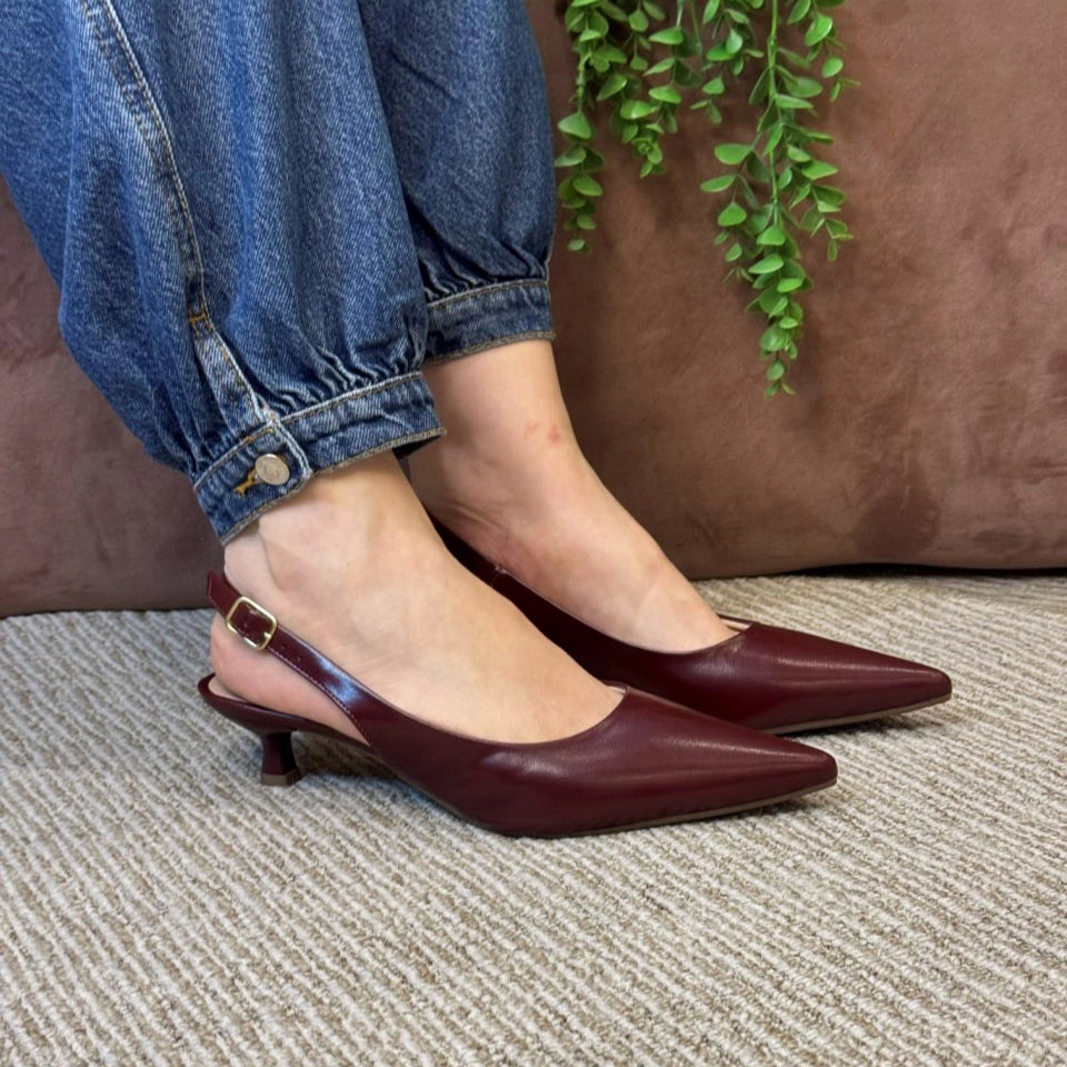 SLINGBACK BÁSICO SALTO TAÇA - HIBISCO