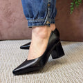 SCARPIN SALTO GROSSO - PRETO