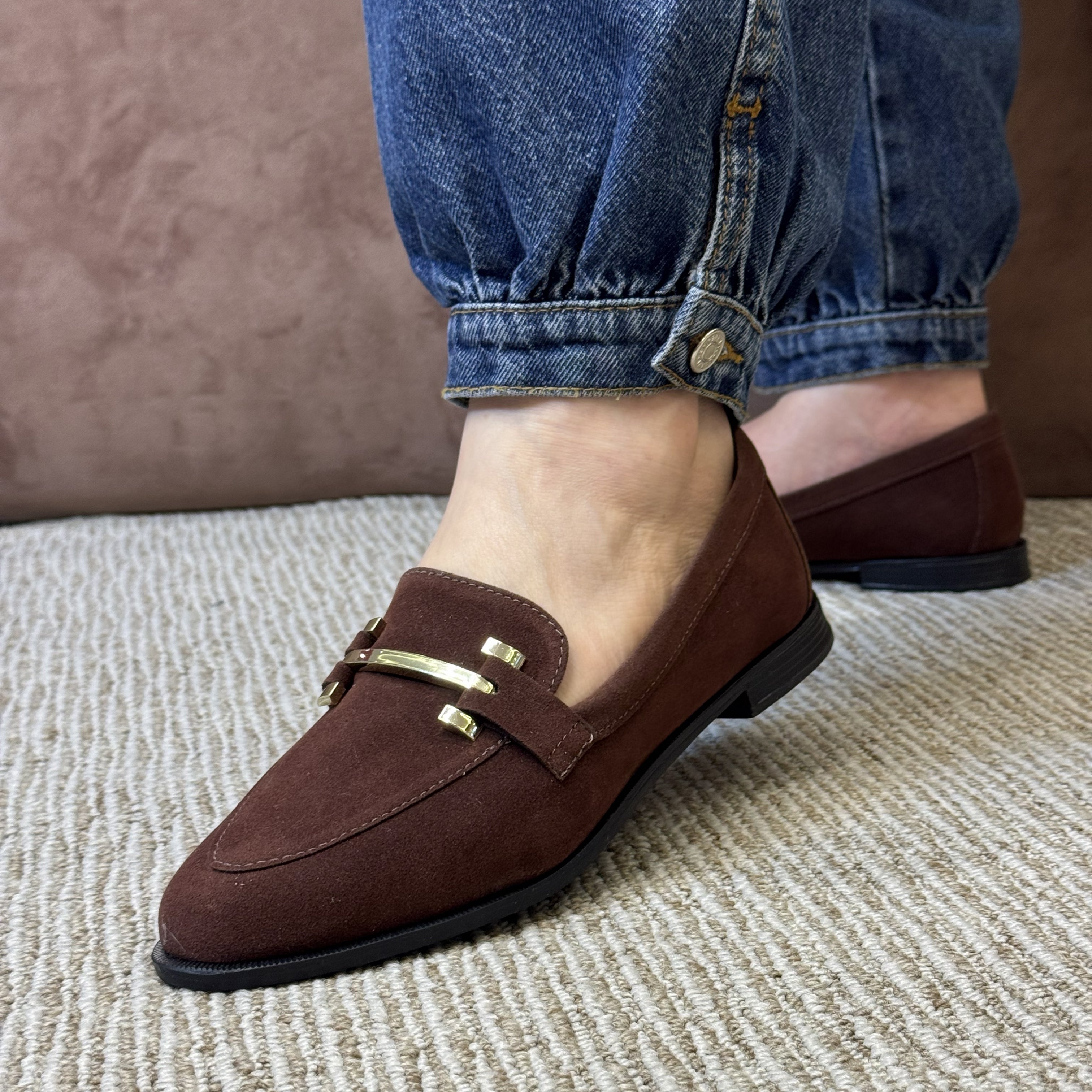MOCASSIM BICO REDONDO SUEDE - TERRA
