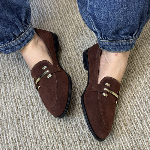 MOCASSIM BICO REDONDO SUEDE - TERRA