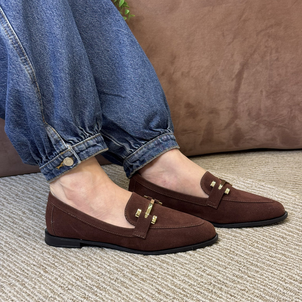 MOCASSIM BICO REDONDO SUEDE - TERRA