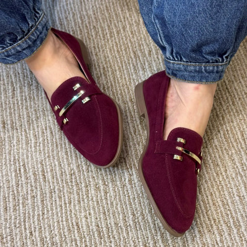 MOCASSIM BICO REDONDO SUEDE - HIBISCO