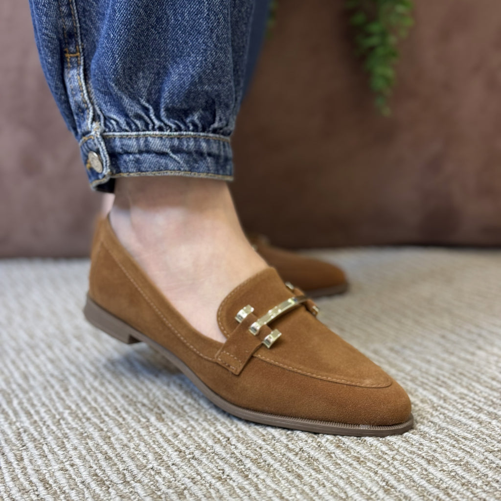 MOCASSIM BICO REDONDO SUEDE - WHISKY